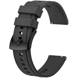 BISONSTRAP 20 mm 22 mm siliconen rubberen horlogeband, armband voor heren en dames, reservebandjes met snelsluiting, Siliconen, Geen edelsteen