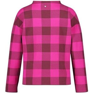 GERRY WEBER Edition Dames trui rood/oranje/paars/roze geruit, 44, rood/oranje/paars/roze geruit