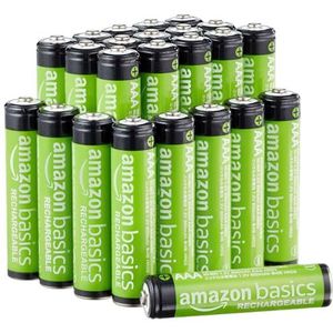 Amazon Basics oplaadbare batterijen AAA (24 stuks), 800 mAh, voorgeladen