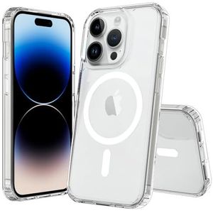 JT Berlin Pankow Clear Beschermhoes compatibel met Apple iPhone 15 Pro Max (schokabsorberend, compatibel met Qi/magnetisch draadloos opladen, krasbestendig) transparant