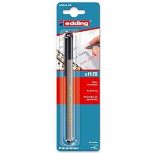 edding Fineliner Edding 55 Finepen, 0,3 mm, zwart