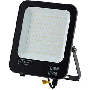 LEDme - Napoli LED-schijnwerper 100W, 12.000 lumen, IP65 dimbaar, koudwit licht (6000 k), buitenverlichting, installatie in tuin, binnenplaats, parkeerplaats, hotel, schuur enz.