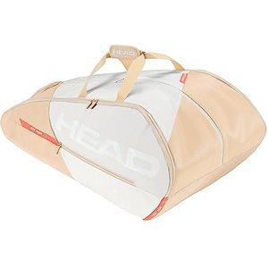 HEAD Tour Racquet Bag XL tennistas voor volwassenen, uniseks, kamille/wit