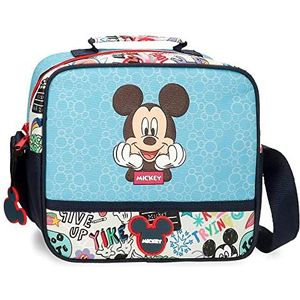 Disney Mickey Be Cool Bagage, Messenger Bag voor jongens, Blauw, toilettas