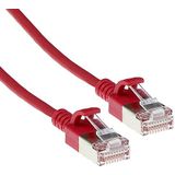 ACT Cat6a U/FTP LSZH LAN netwerkkabel Slim 3,8 mm CAT 6a Flexkabel zonder snijden met RJ45-stekker, voor gebruik in rekencentra, 5 meter, rood - DC7505
