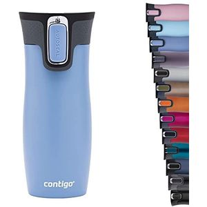 Contigo West Loop Autoseal Thermosbeker, isolatiebeker van roestvrij staal, BPA-vrij, waterdichte reisbeker met Easy Clean-deksel, houdt dranken tot 5 uur, 470 ml