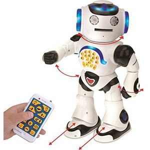 Lexibook Powerman Educatieve en interactieve robot, om te leren en te spelen, voor kinderen, muziek spelen, educatieve quizzen, vertelt verhalen, lanceert platen - ROB50IT