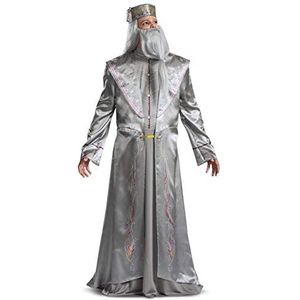 Disguise Heren Harry Potter Dumbledore Deluxe kostuum voor volwassenen, zilver, XL (42-46), Kl574p sweatshirt - Bambini