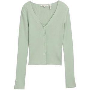 TOM TAILOR Denim Cardigan en tricot pour femme, 13632 - Vert menthe fraîche, XS