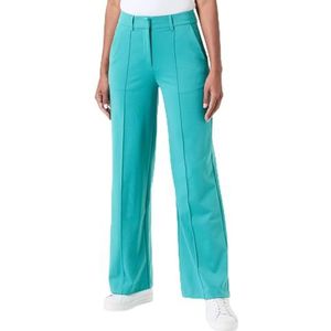 ICHI IHKATE SUS Office Wide PA broek voor dames, rechte pasvorm, stretchbroek, 175117/groen/leisteen blauw
