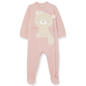 Chicco Jumpsuit van elastisch sweatshirt met opening aan de voorkant, pantoffels, bamboe, roze, 62 cm, babymeisje, Roze