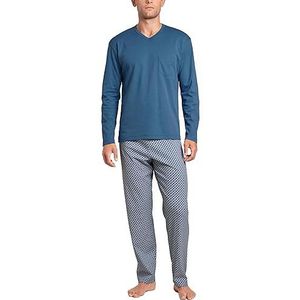 Calida Relax Streamline Pijama-set, Indian Blue, standaard heren, Indian Blue, één maat, Indiaas blauw