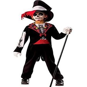 Rubies Catrin Boy Catrin-kostuum met bedrukte jas met overhemd, broek, riem en hoed, origineel Rubies voor Halloween, Kerstmis, carnaval en verjaardag