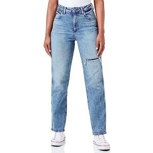 Wrangler Mom Straight Jeans voor dames, Tainted Wash
