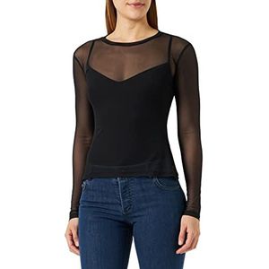 HUGO Diralina_4 JERSEY_TOP dames, Zwart 1