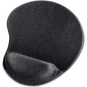 Hama Muismat ""Ergonomisch"" (ergonomische muismat, 200 x 230 x 21 mm, comfortabele polssteun, antislipmat, geschikt voor computers, mini-formaat) zwart