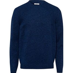 BRAX Moderne trui van hoogwaardige lamswol van Rick Lampswool voor heren, Donkerblauw