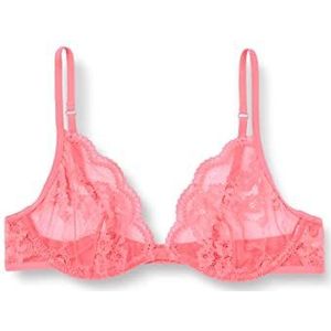 Only Onlwillow Lace Wire Bra ondersteuning, roze gevlamd, 85C dames, roze gevlamd, C, Roze gevlamd