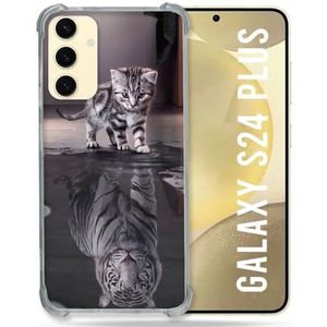 Cokitec Versterkte hoes voor Samsung Galaxy S24 Plus Animal Cat Reflet