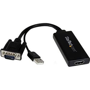 StarTech.com VGA naar HDMI-adapter met audio en USB-voeding - VGA naar HDMI converter draagbaar - 1080p (VGA2HDU)