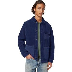 Scotch & Soda Veste de travail en velours côtelé délavé, Bleu marine 401, L