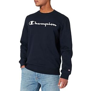 Champion Legacy Classic Logo Crewneck heren Sweater, Marineblau, L