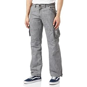 Enzo Cargo-Jeans Combat heren, Grijs (Grijs)