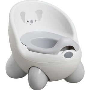 Infantino Potty Pals toiletbril, netheidstraining voor peuters, afneembare toiletpot, spatbescherming, comfortabele en voorgevormde rugsteun, koala grijs