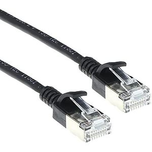 FTP CAT6A Slimline 10 Gigabit Netwerkkabel - CU - 2 meter - Zwart