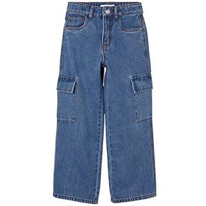 Name It Pantalon pour fille, Bleu denim moyen, 134