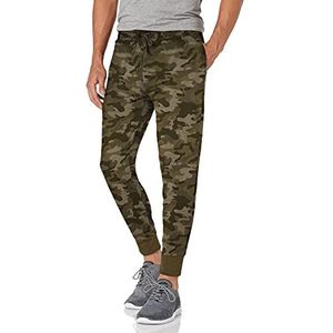 Jockey Active Basic Fleece joggingbroek voor heren, groen camouflage, XL, camouflagegroen.