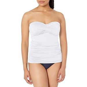 Anne Cole Anne Cole Tankini voor dames, geplooid, gedraaid, tankini-top, dames, Wit.