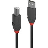 USB A to USB B Cable LINDY 36677 10 m Black Grey