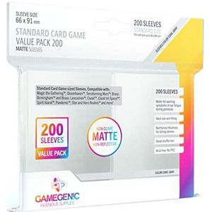 Gamegenic Sleeves Matte Standard Value Pack (200 stuks) - Professionele bescherming voor grote TCG-decks en bordspellen