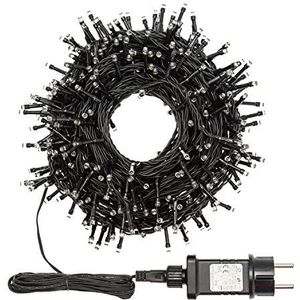 XMASKING LuminalPark Ketting, 21 m, 300 leds, koudwit, Superbright Flash kabel, zwart, 31 V, buiten