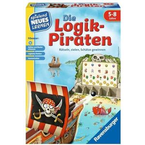 Ravensburger 24969 – de logische piraten – spelen en leren voor kinderen, leerspel voor kinderen van 5-8 jaar, spelend nieuw leren voor 1-4 spelers: races, zielen, schatten winnen