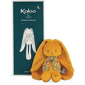 KALOO - Lapinoo - Pantin konijn - pluche baby van corduroy - 35 cm - okerkleur - zeer zacht materiaal - geschenkdoos - vanaf de geboorte, K972200