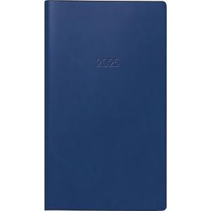 BRUNNEN Zakagenda model 758 (2025), 1 pagina = 1 week, DIN A6, 80 pagina's, kunststof omslag, donkerblauw