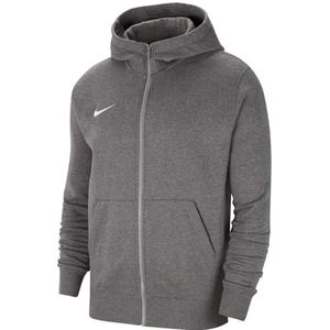 Nike Jongens Hoodie met rits, Charcoal Heathr/White, XL