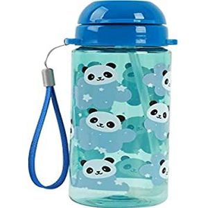 IDRINK® - 400 ml drinkfles voor kinderen met rietje (PANDA)