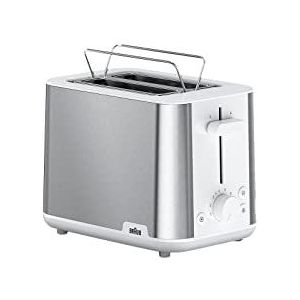 Braun Broodrooster HT 1510 WH 2 sneetjes - Broodrooster - Wit - Zilver