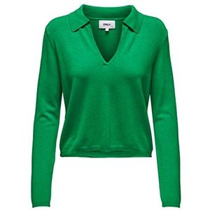 Only Onlhannah Life Ls Polo Neck KNT Noos Pull en Tricot Femme, Green Bee, 3XL