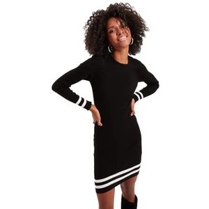 TRENDYOL Midi Standard dames tricot jurk zwart L, zwart.