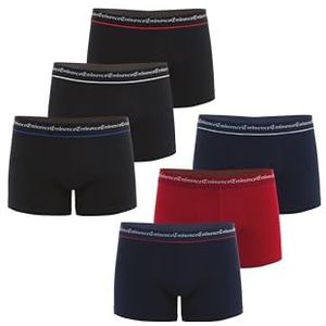 Eminence - Heren boxershorts Business 8A59 (6 stuks), zwart/zwart/marineblauw/rood/marineblauw