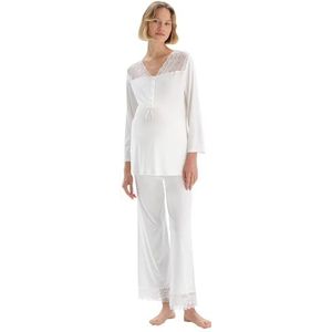 Dagi Moederschap viscose pyjama ecru 2XL XXL ecru XXL ecru XXL, ECRU