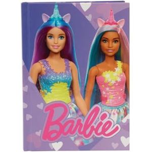 Giochi Preziosi Barbie - Barbie schoolagenda 2024/2025, omslag met 2 Barbie eenhoorn-poppen, harde agenda 10 maanden ongedateerd, geruite binnenkant met bladwijzer, elementaire en middelgrote agenda