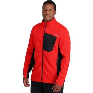 Spyder Bandit Full Zip Mid-Layer Fleecejack voor heren, volcano zwart