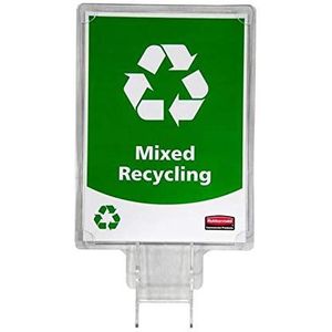 Rubbermaid Commercial Products 1898335 Slim Jim Recycling Sign