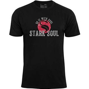 STARK SOUL heren logo t-shirt zwart s, Zwart (001) - Vintage