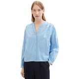 TOM TAILOR 1040313 Damesblouse, 34596 - Tonaal blauw borduurwerk